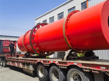 羊口工业盐转筒烘干机发货现场