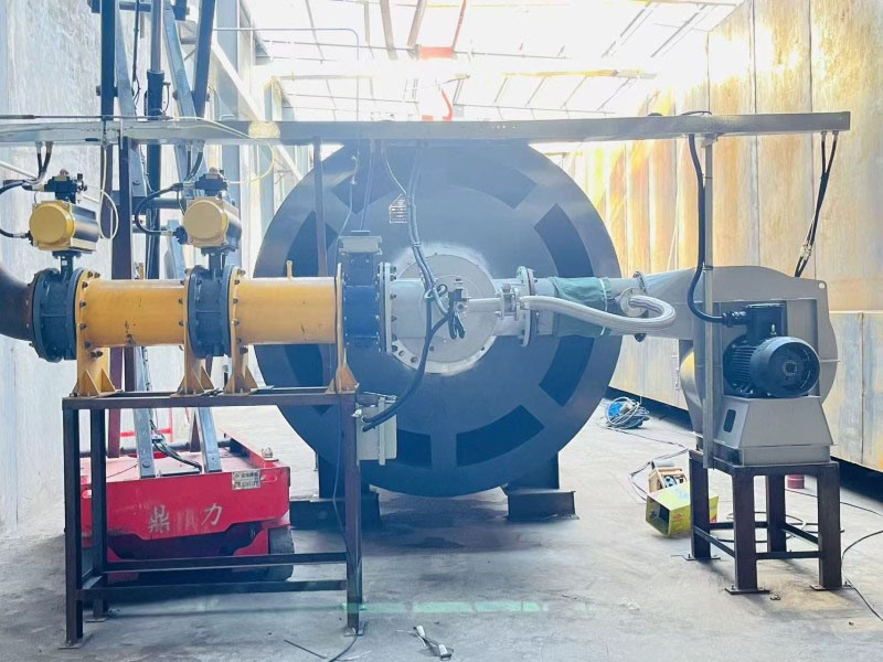 四川矿山集团燃气热风炉安装现场